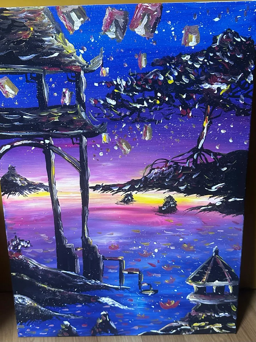 Sunset painting 50x70 cm product image (1)