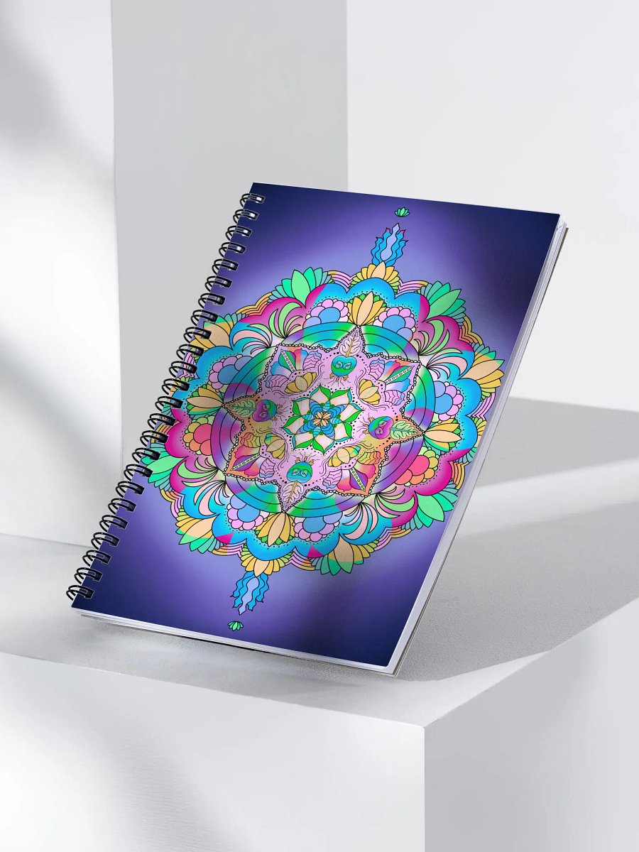 Mandala Hidden Flure-de-lis Spiral Notebook product image (3)