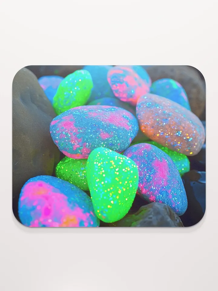 Neon Glitter Rocks Mouse Pad - Sparkle and Glow product image (2)