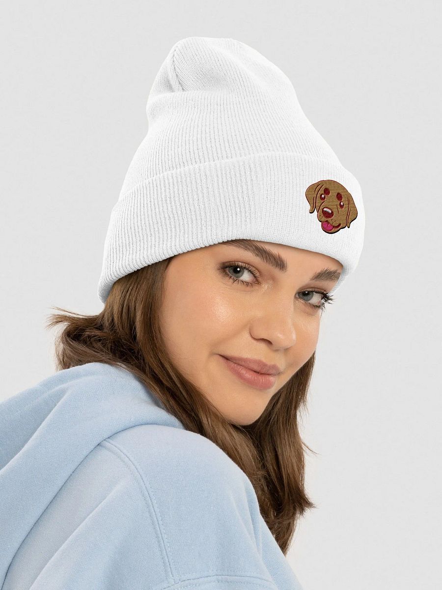 Smiling Labrador Retriever Pup Embroidered Beanie product image (4)