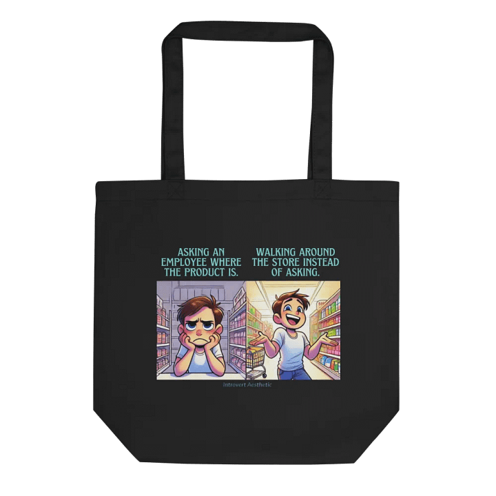 The Shopping Dilemma Comic Print Tote Bag product image (1)