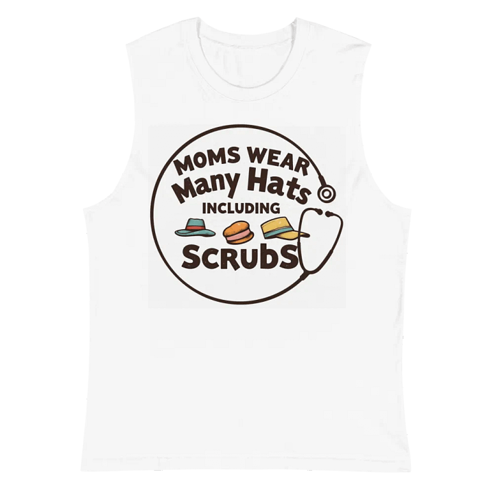 Moms Wear Many Hats Muscle Tank product image (2)