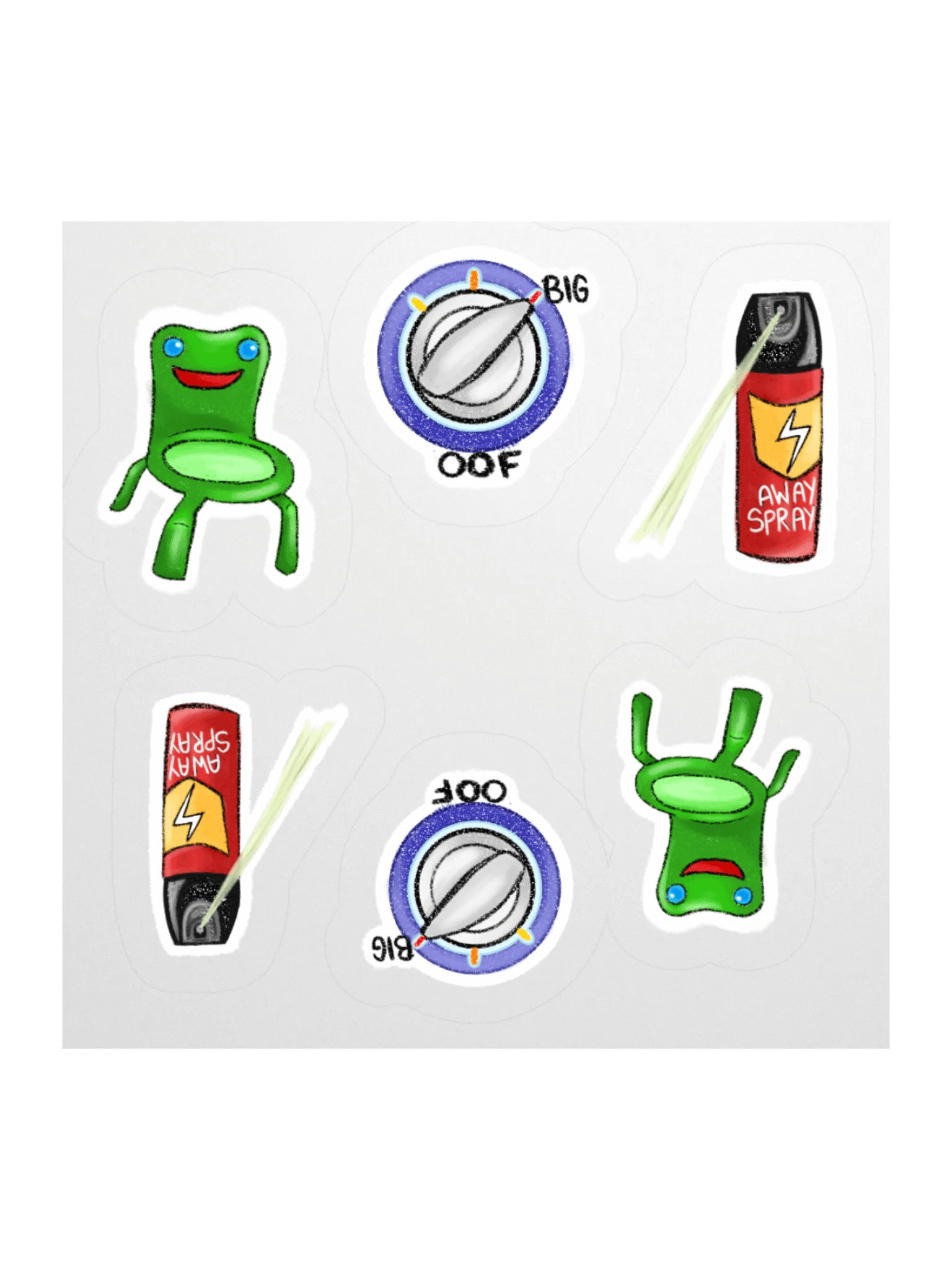 Small Sticker Pack! -Chalk like digitally drawn meme stickers- product image (1)