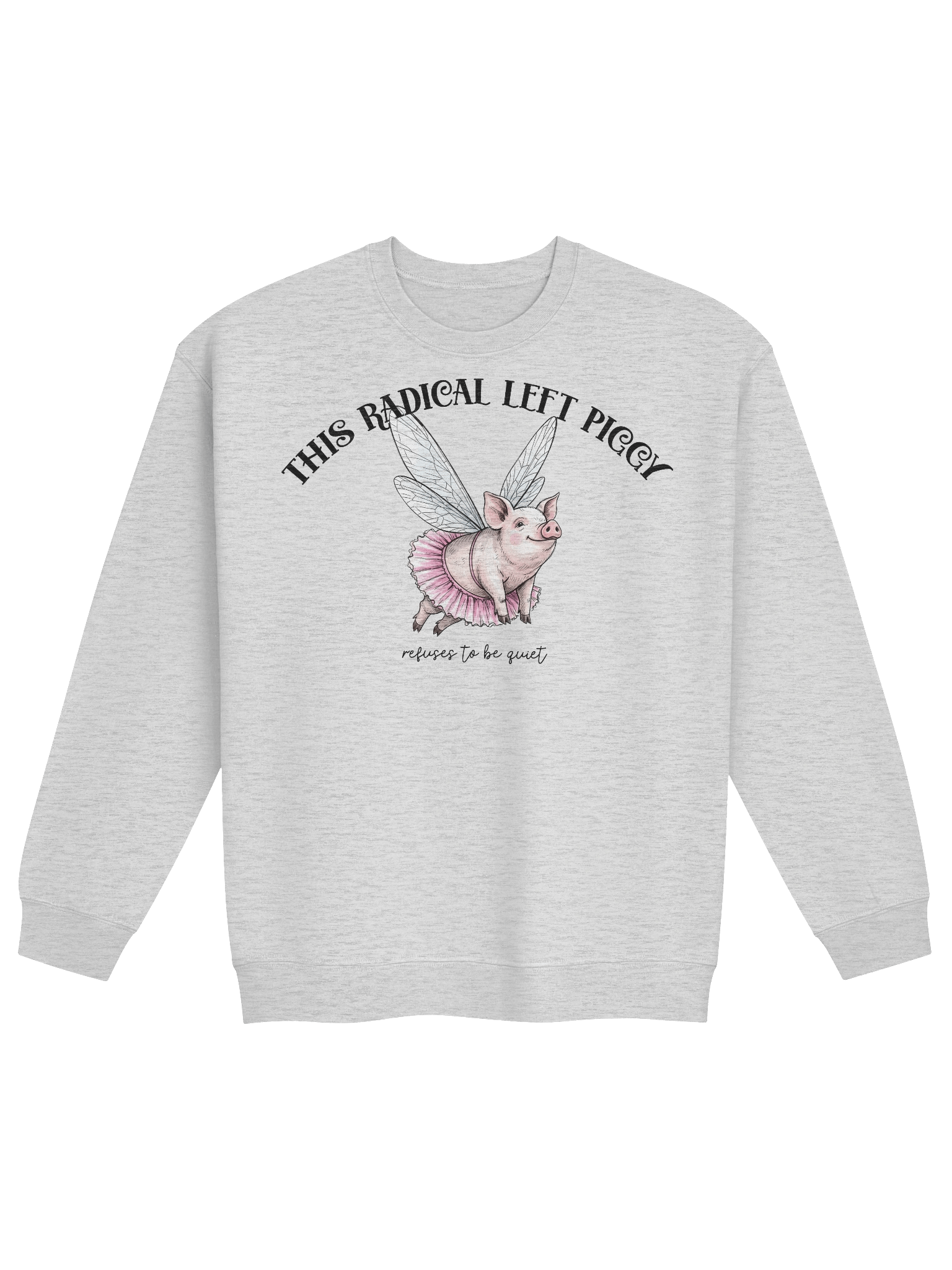 Anti Trump Christmas Quiet Piggy Holiday Flying Pig Weirdcore Sweatshirt product image (6)