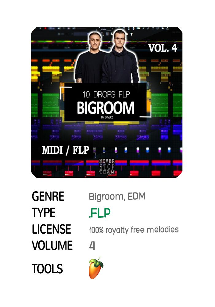 10 Bigroom Drop Melodies FLP vol.4 product image (1)