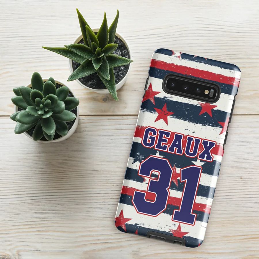 Geaux 31 - Vintage Stars & Stripes Layered Phone Case for Samsung Phones product image (4)