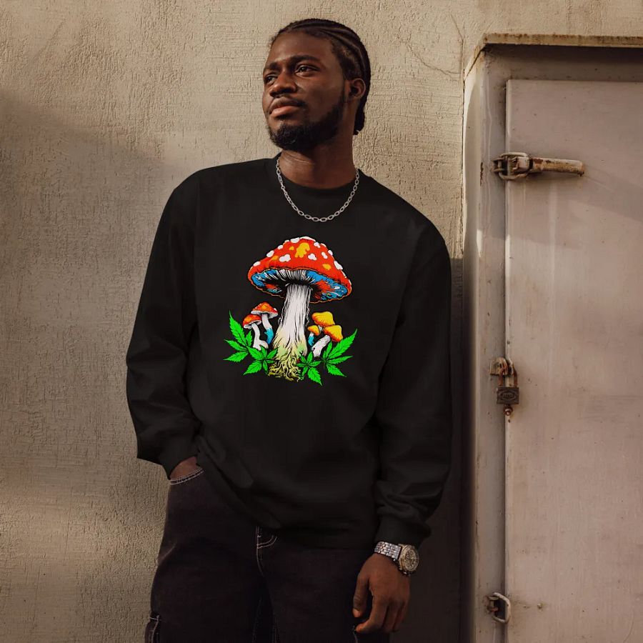 [Groovy Shrooms 2] Unisex Premium Heavyweight Long Sleeve Shirt product image (14)