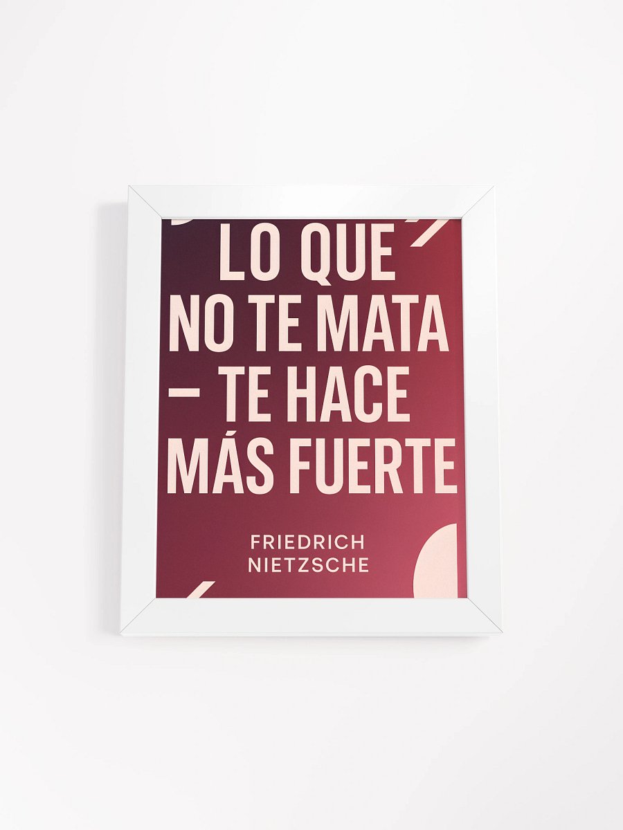 Póster de fortaleza moderno con cita viral de Nietzsche en español product image (1)