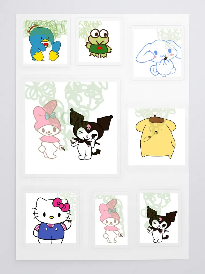 Sanrio Smoking Sticker Set!!!!!!!! product image (1)