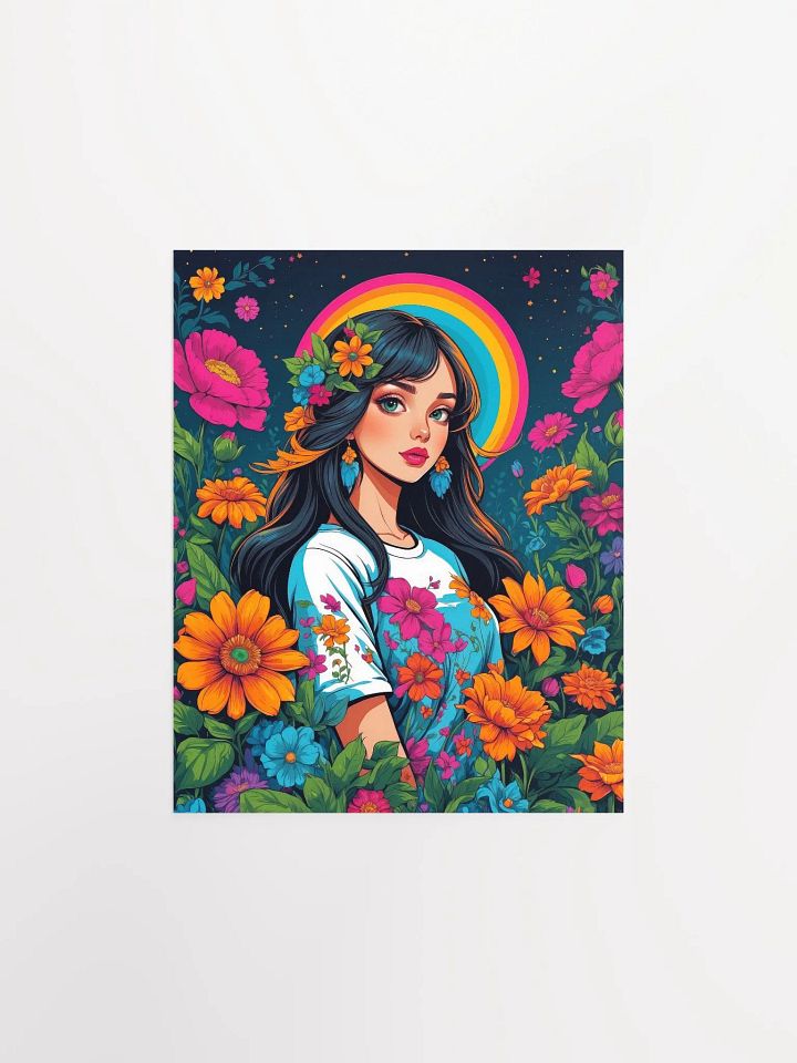 Midnight Flower Girl - Poster - Small and Standard Sizes - 8x10-11x14-12x16-16x20 Inches product image (3)