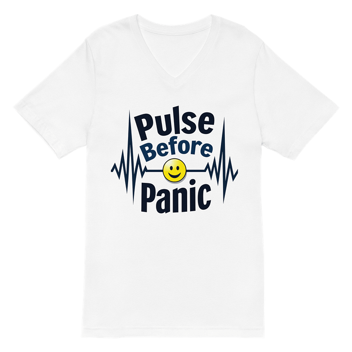 Pulse Before Panic ECG V-Neck Tee product image (2)