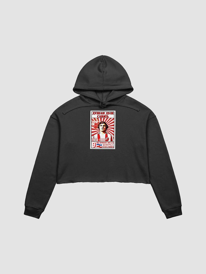 Dušan Dule Savić (FK Crvena Zvezda) Bella+Canvas Fleece Crop Hoodie product image (1)