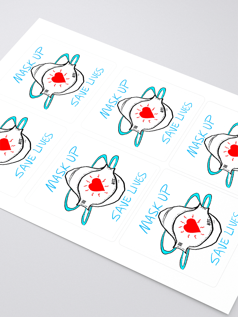 Mask Up Save Lives sticker 6 pack product image (2)