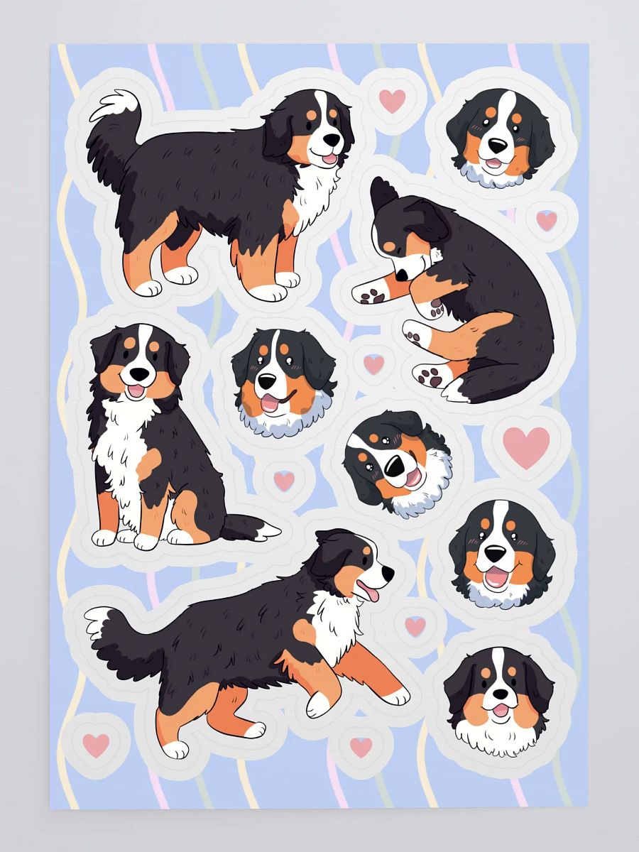 Bernese Mountain Dog Love Sticker Sheet product image (4)