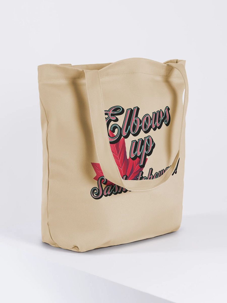 Elbows Up Maple Leaf Saskatchewan Canadian Pride Eco Tote Bag product image (4)