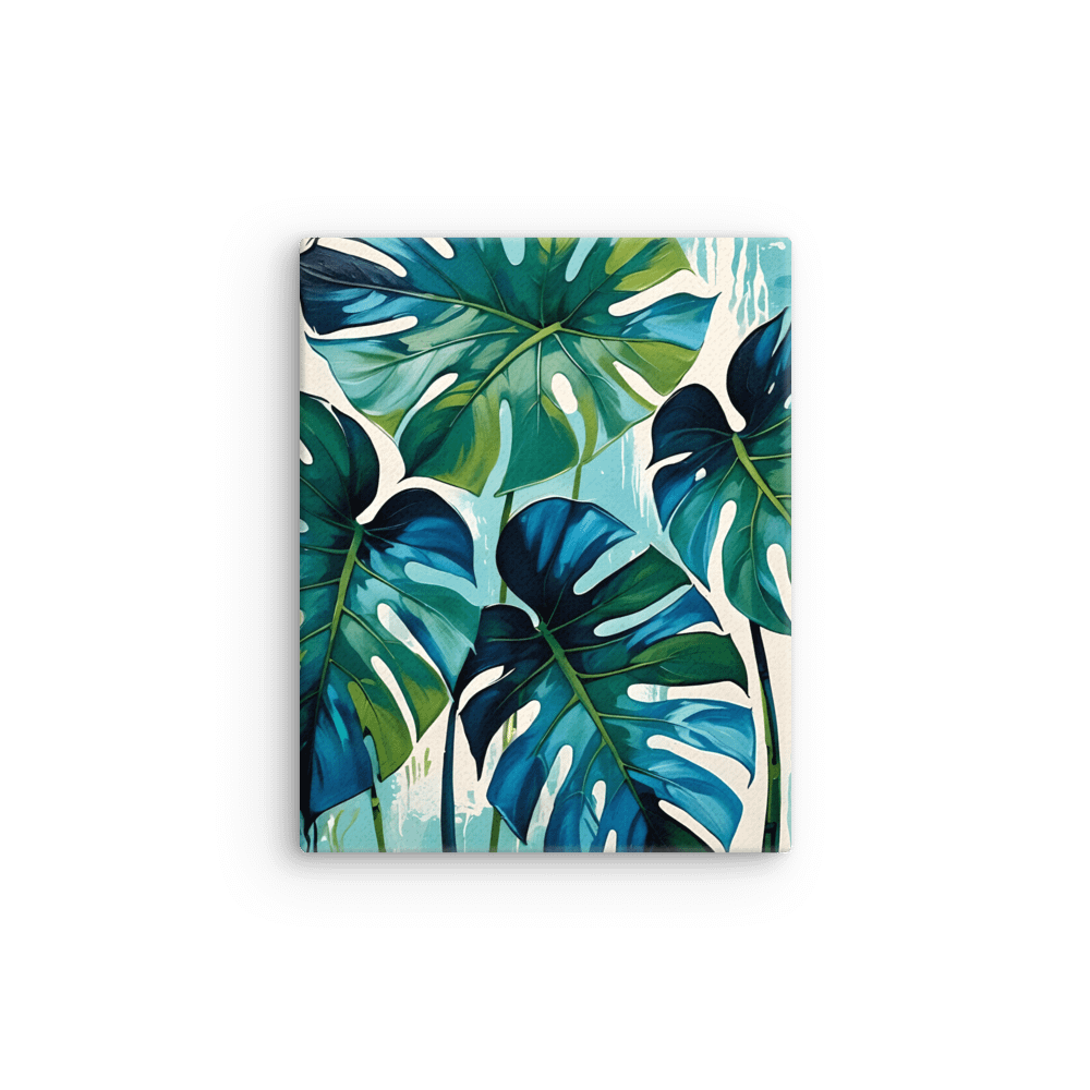 Blue Tropical Monstera Abstract Leaves product image (12)