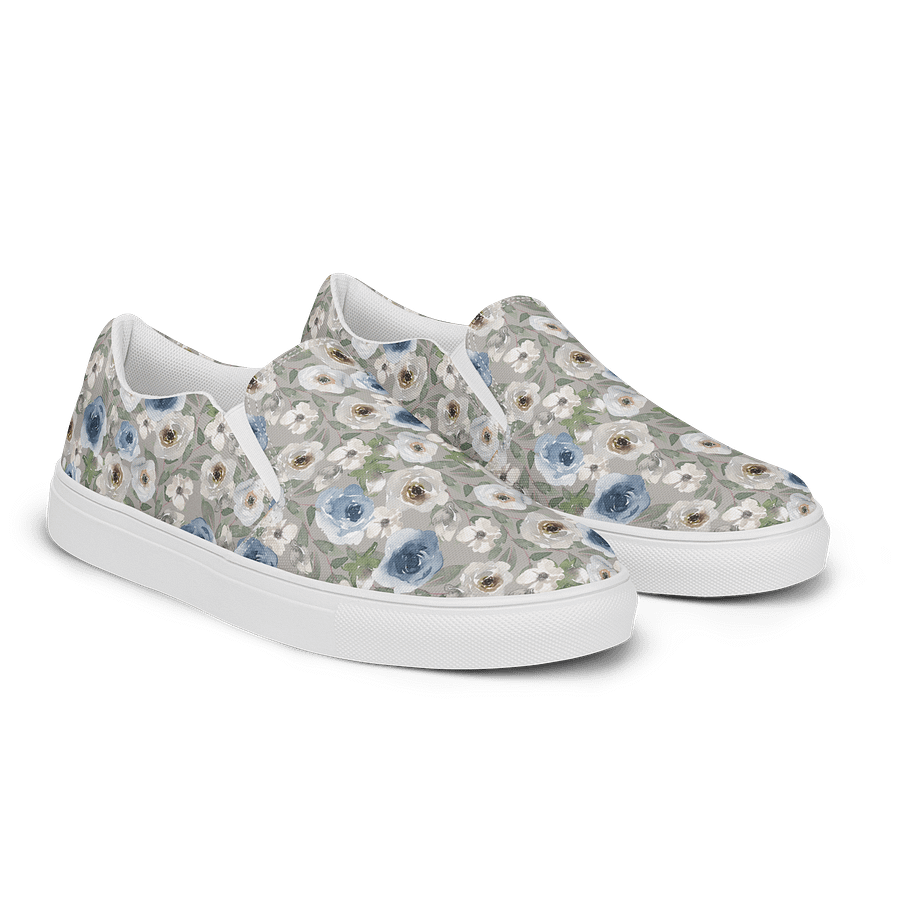Grey Roses Canvas Shoes product image (2)