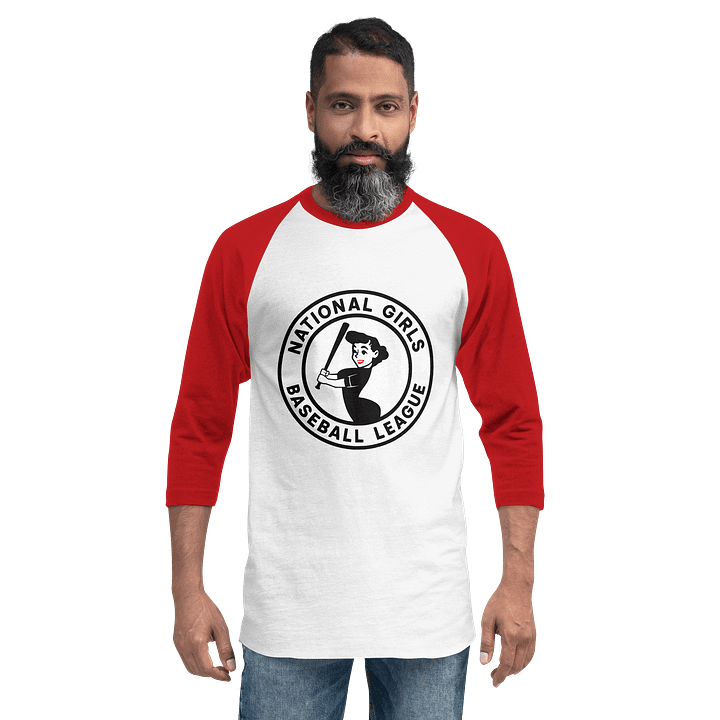 NGBL Legacy Collection Tultex Fine Jersey Raglan Tee White/Red product image (2)