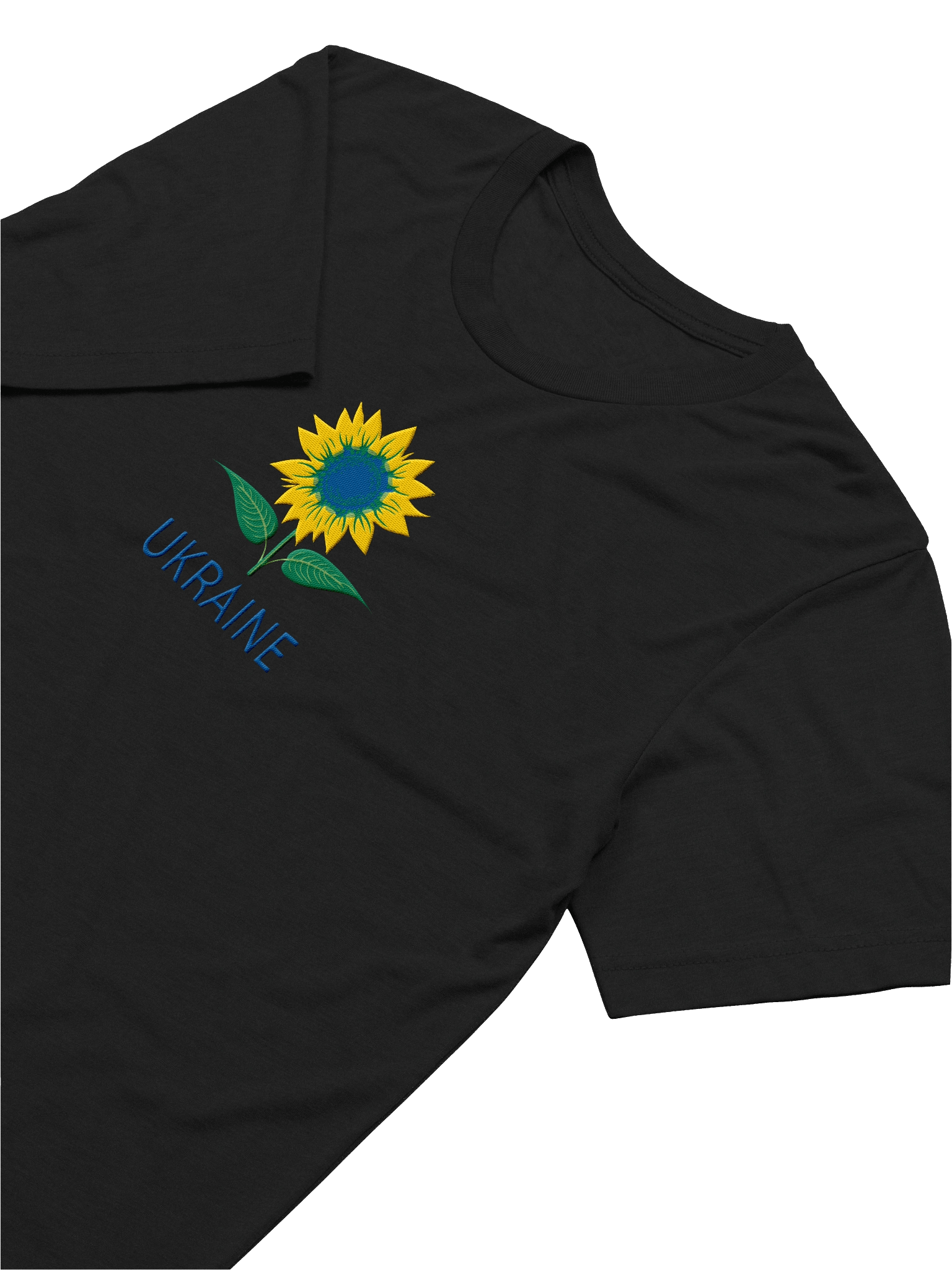Ukraine Sunflower Ukrainian Symbol Yellow Blue Heritage Flower | Bella+Canvas Triblend Short Sleeve T-Shirt | Embroidered product image (65)