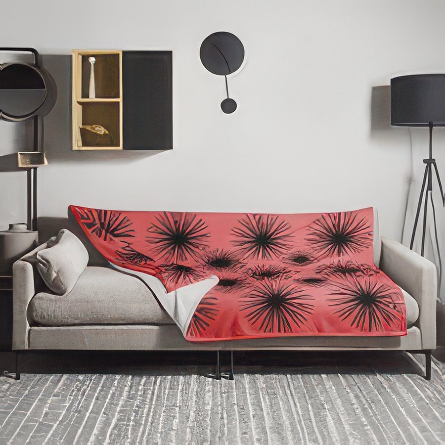 Black Starburst Throw Blanket product image (9)