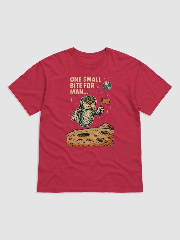 One Small Bite for Man – Funny Space Explorer Foodie T-Shirt product image (1)