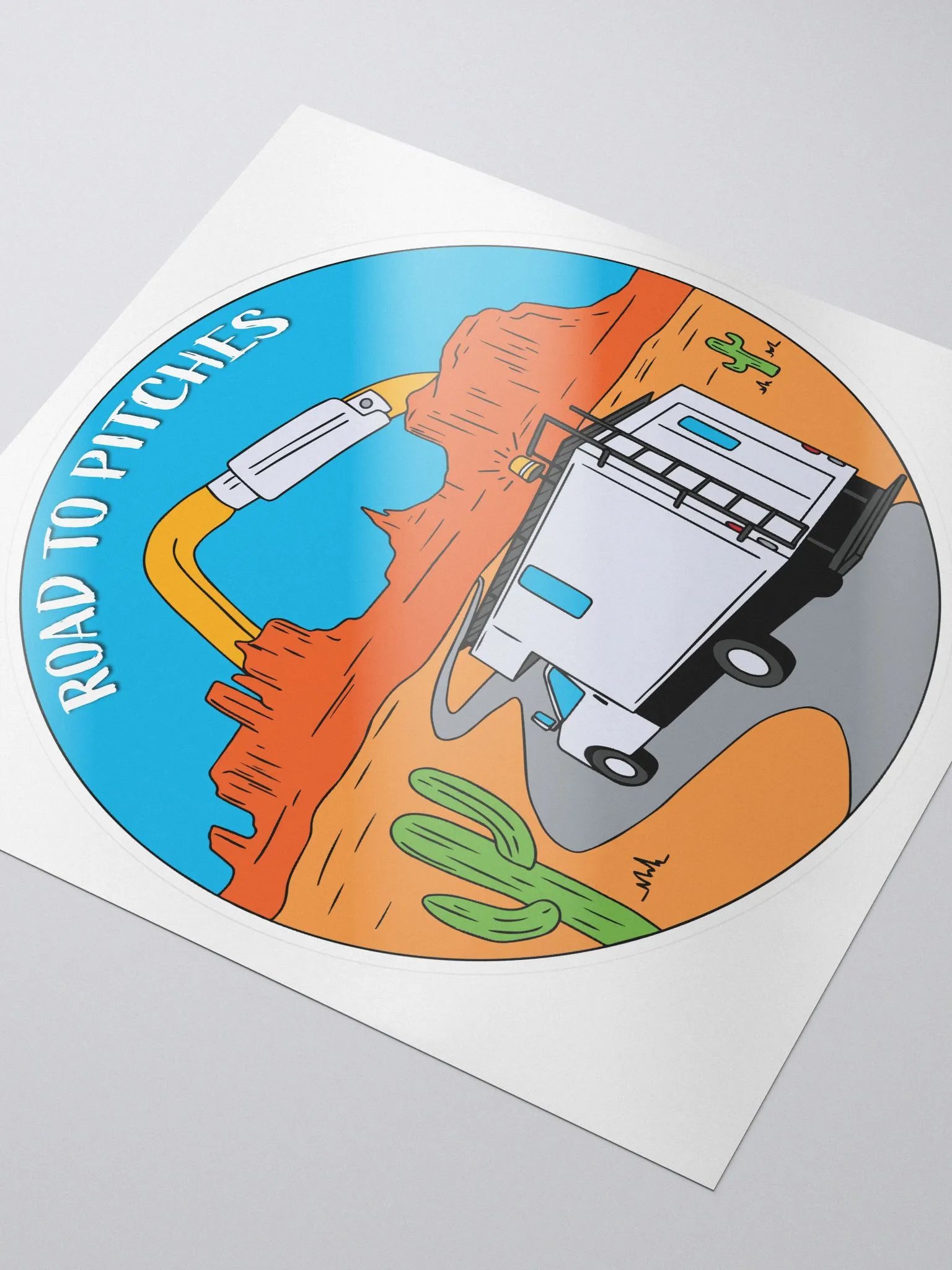 Road to Pitches desert sticker product image (3)