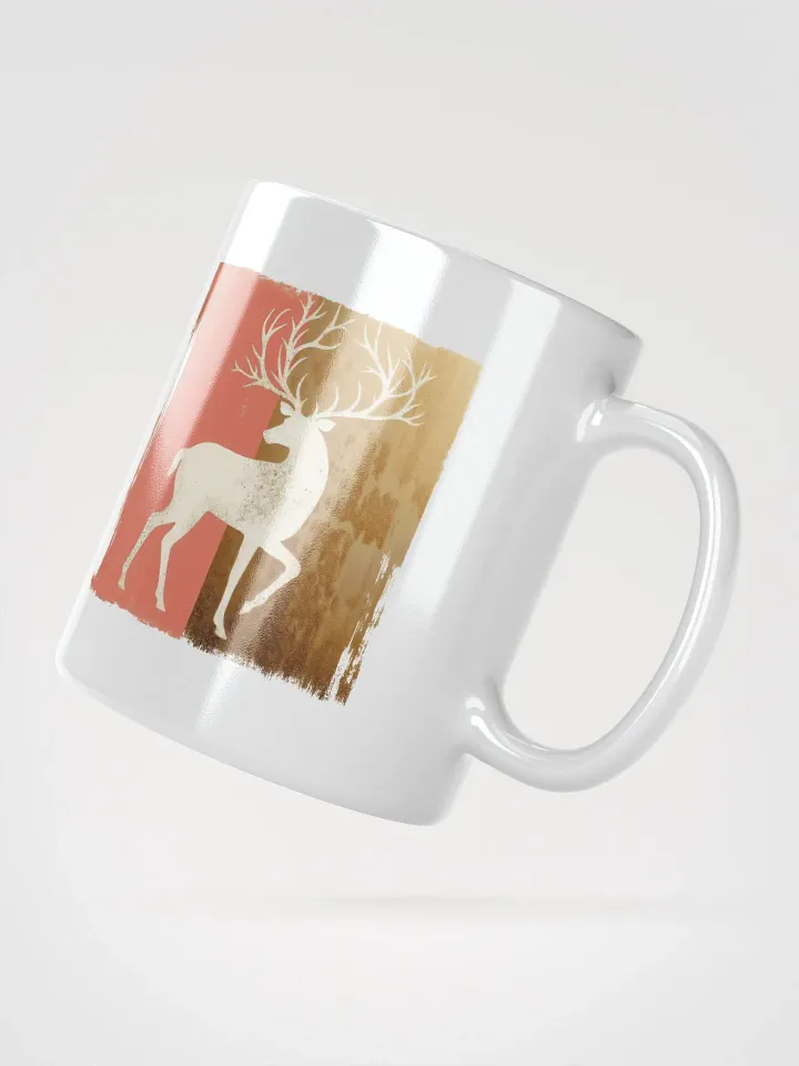 Holiday reindeer charm -white mug product image (4)