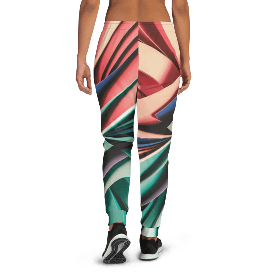 Abstract Geometric Women's Joggers in Vibrant Colors (XS-3XL) product image (4)
