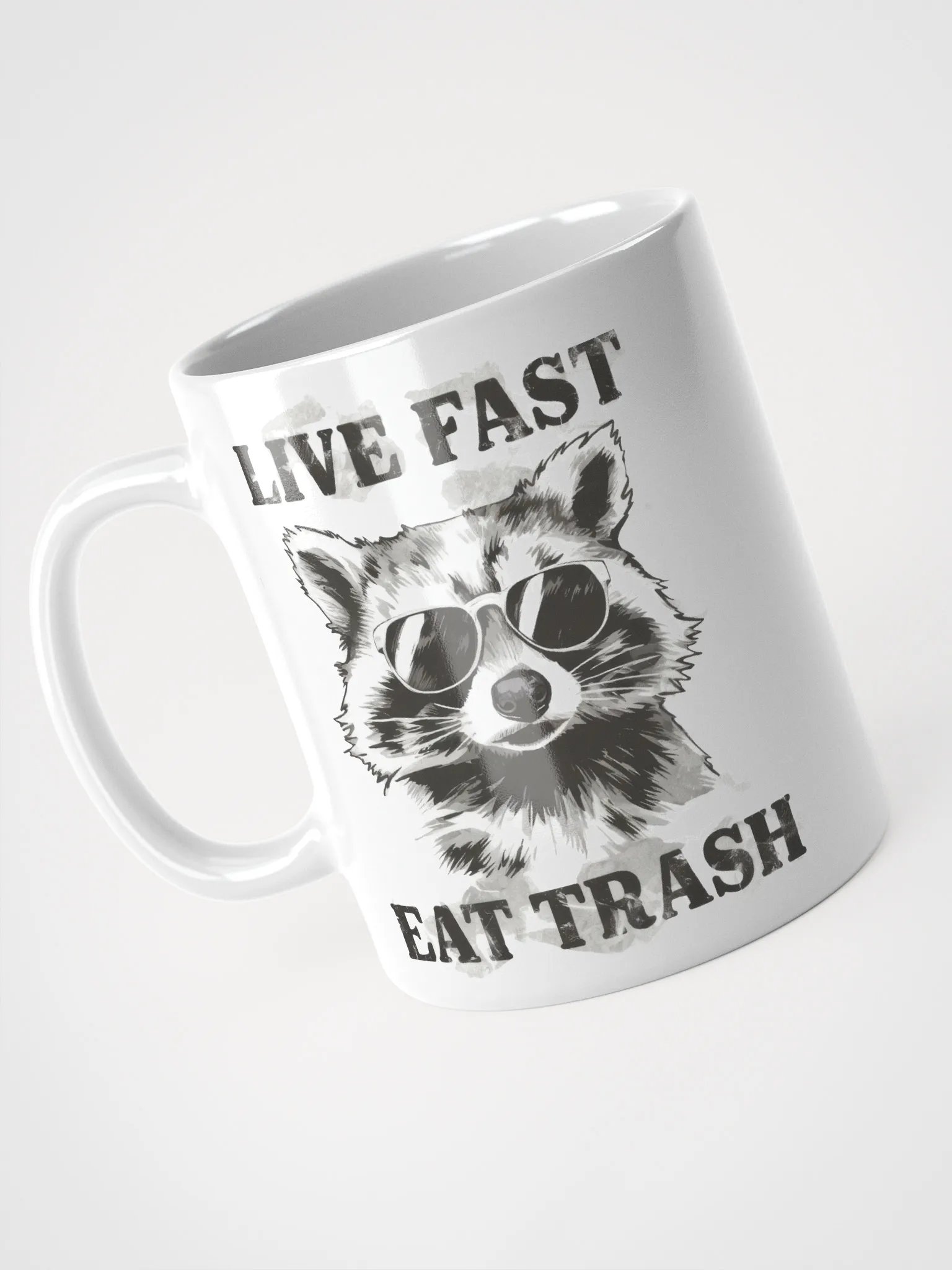 Raccoon Live Fast Eat Trash Mug product image (8)