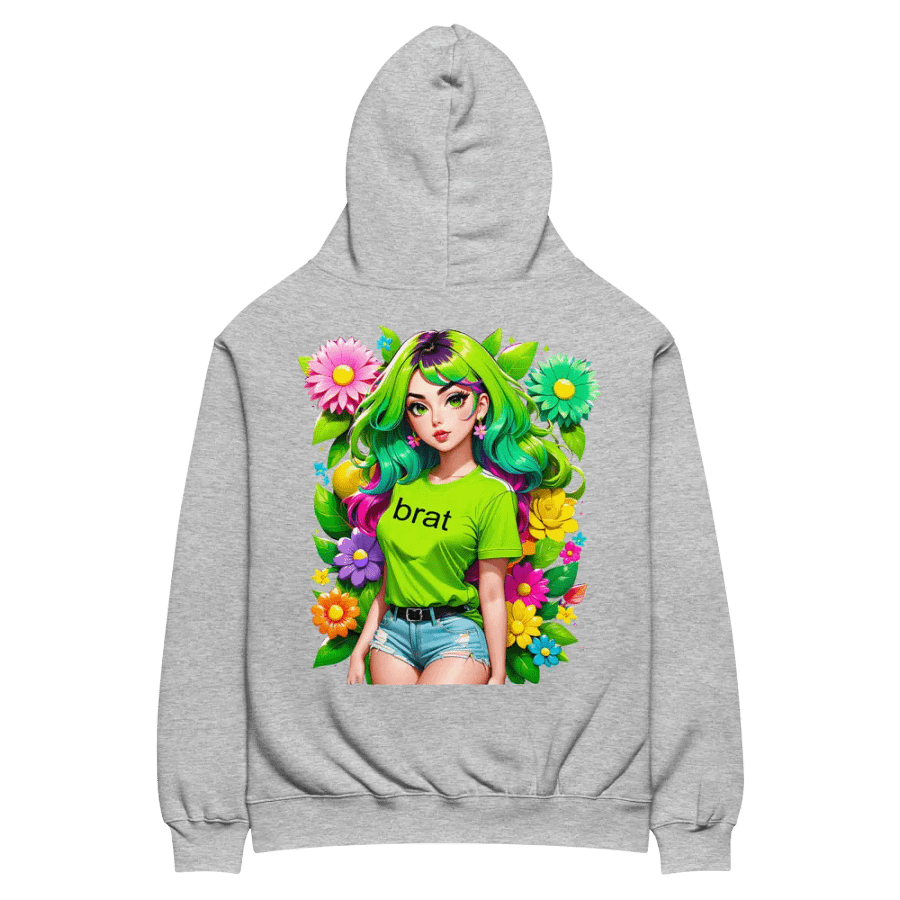Brat - Premium Hoodie (Athletic Heather) Brat Life - v4 (Back Printed Design) product image (3)
