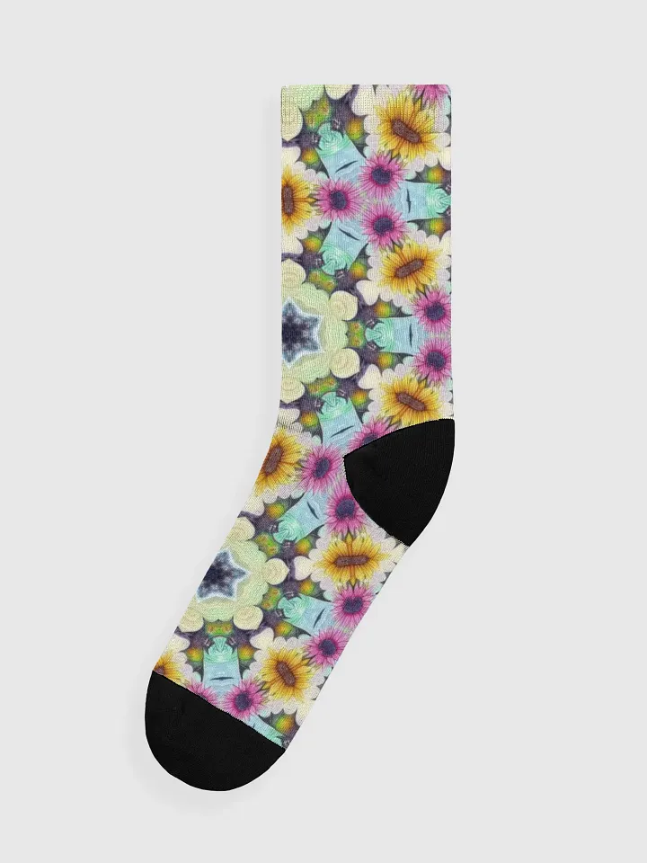 Floral Kaleidoscope Sustainable Crew Socks product image (2)