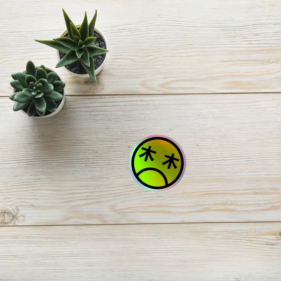 Kanji Frown Holographic Sticker product image (10)