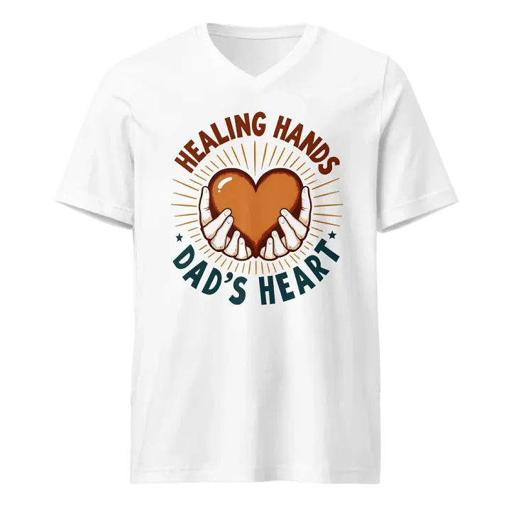 Healing Hands Dad's Heart V-Neck Tee product image (1)