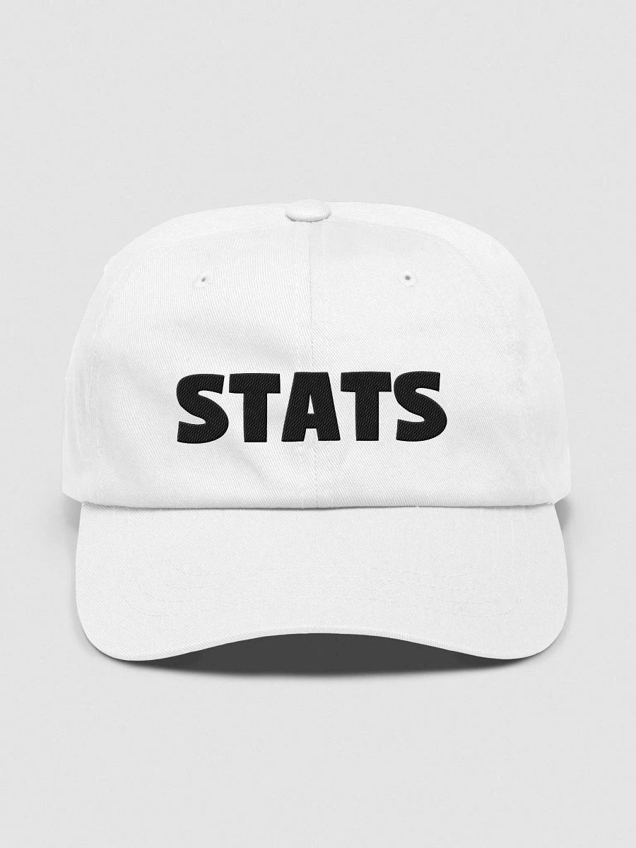 Stats hat (white) product image (1)