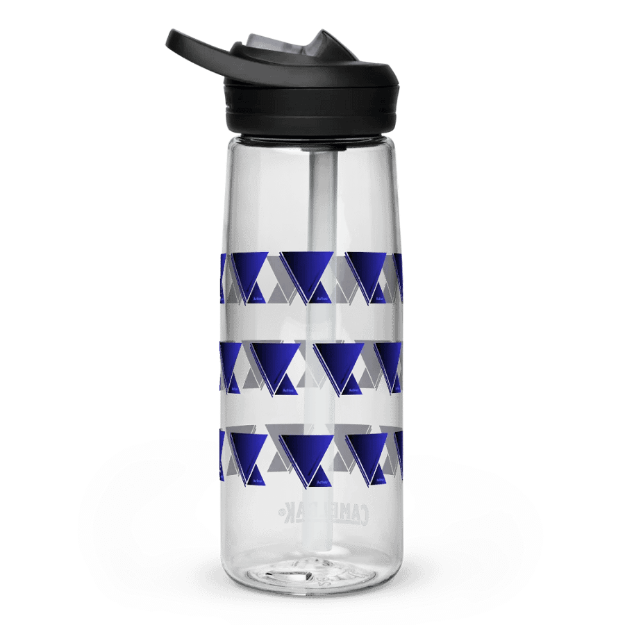Blue Triangle Gradient Sports Water Bottle product image (8)