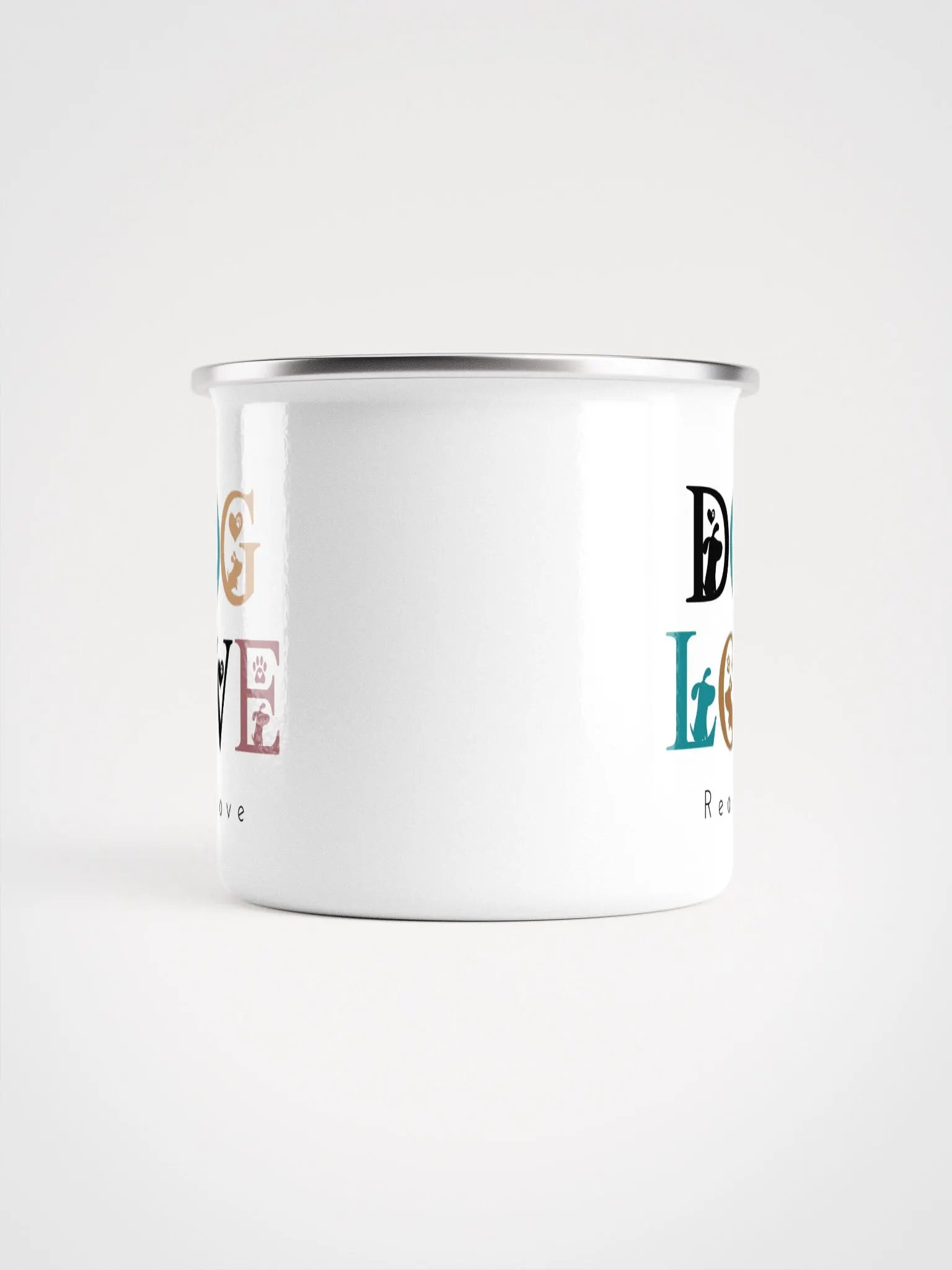 "Dog love-Real love" enamel Mug product image (4)