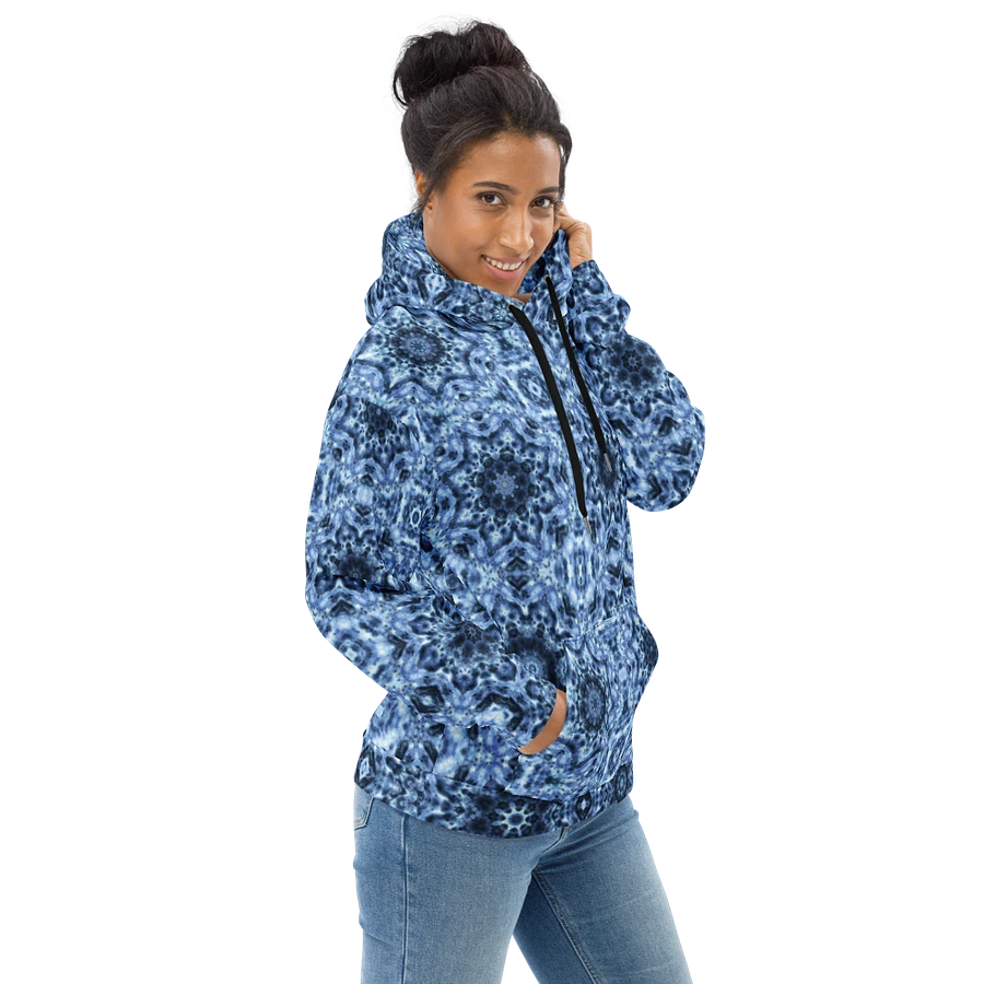 Abstract Navy and Blue Pattern Unisex Hoodie product image (2)
