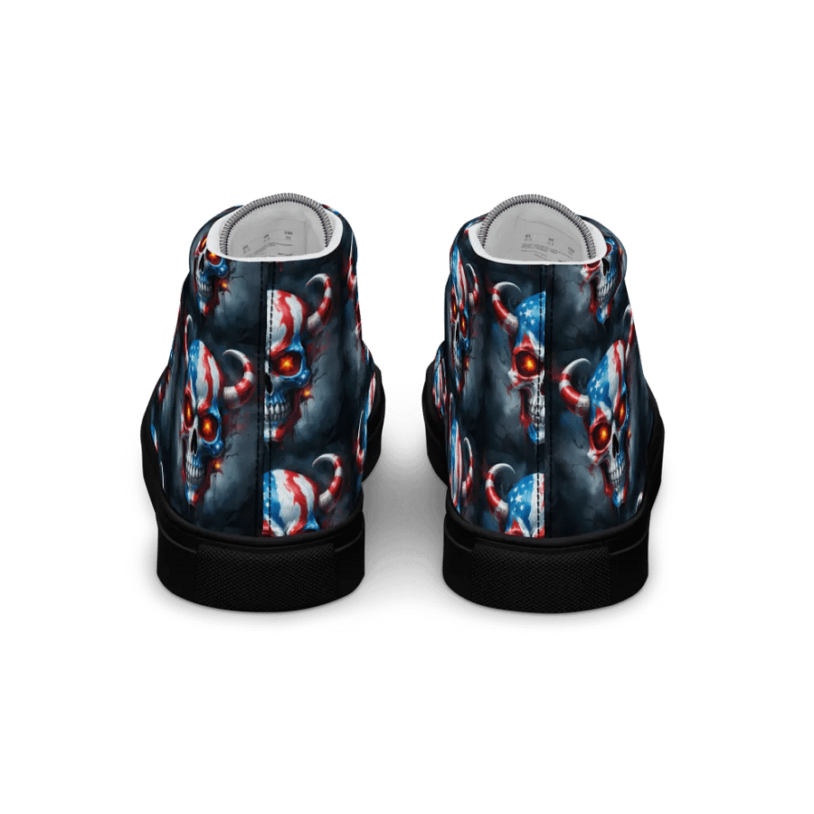 Patriotic Skulls High Top Canvas Shoes product image (5)
