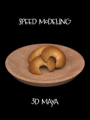bread,  빵  #lowpoly #simple #bread #foodmodelibg #3dmaya #3dmodeling 