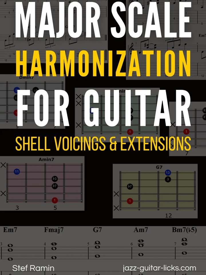 Major Scale Harmonization For Guitar - Extended Shell Voicings product image (1)