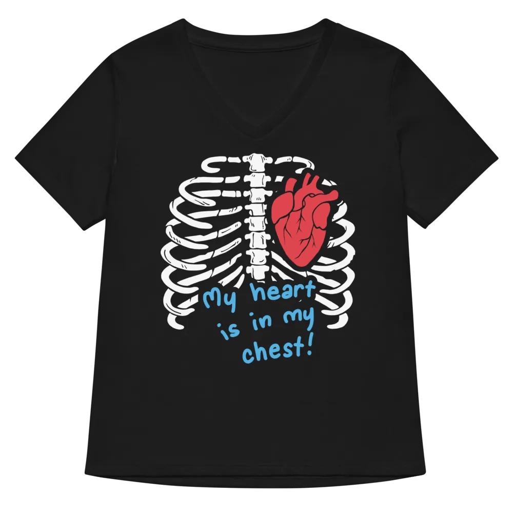 My Heart Is In My Chest V2 - Women's Relaxed V-Neck T-Shirt product image (5)