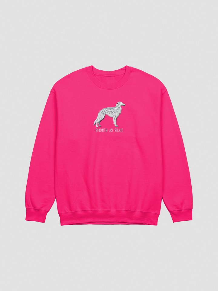 Smooth as Silkie Sweatshirt (Embroidered) of a Silken Windhound(White) product image (13)