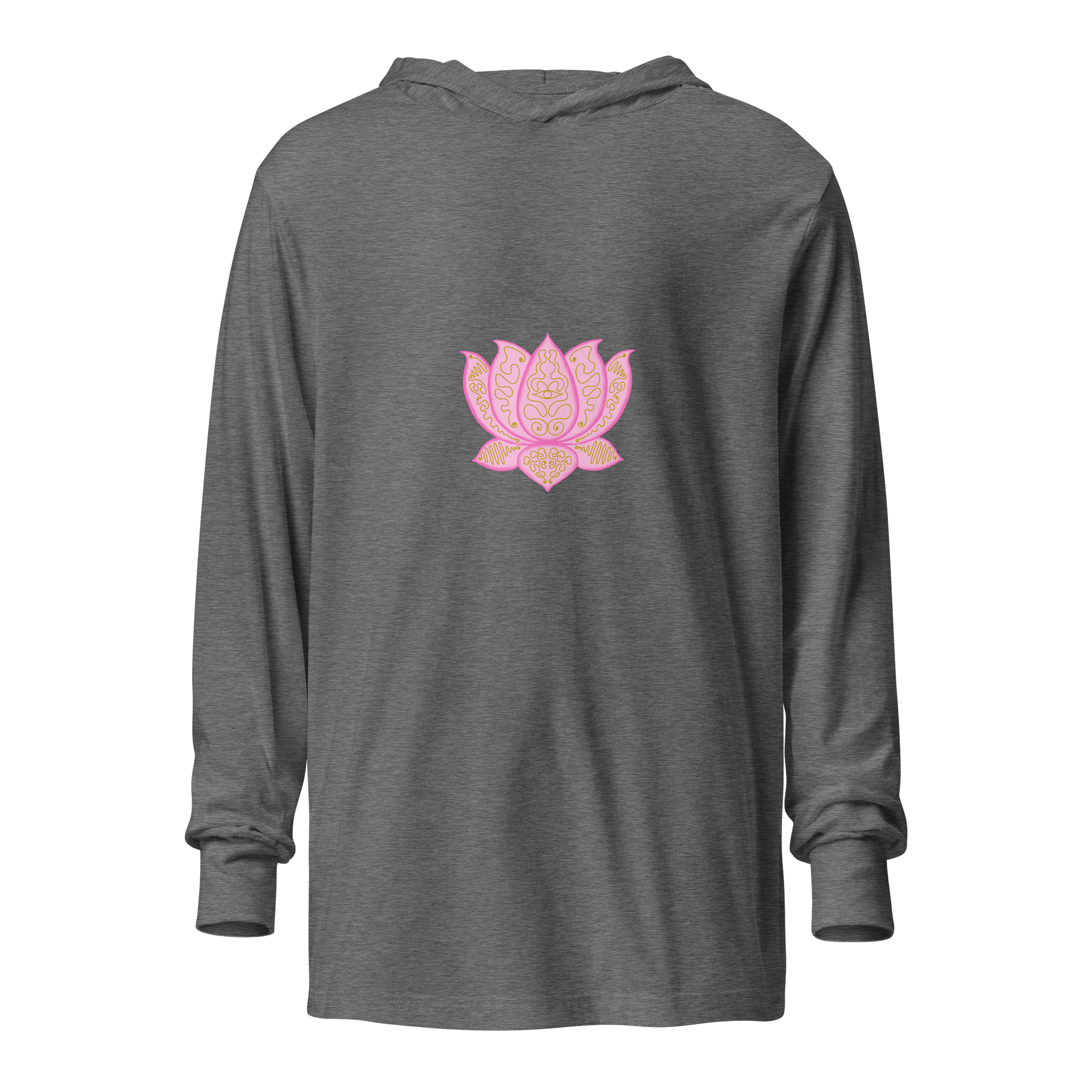 Golden Lotus Unisex Hooded Long Sleeve Tee product image (1)