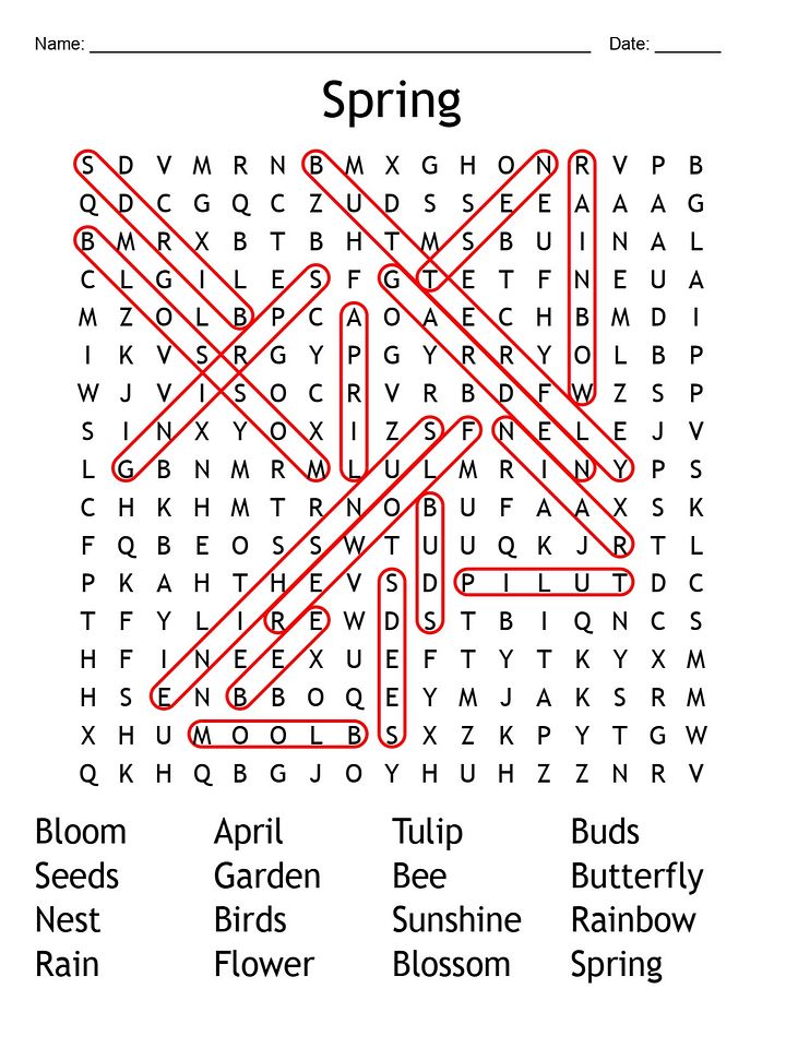 Printable Spring Word Search Puzzle product image (2)