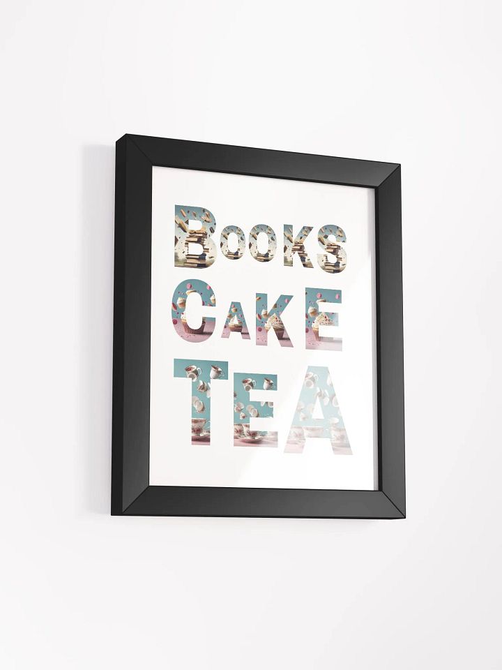 Books Cake Tea Framed Poster Print product image (52)