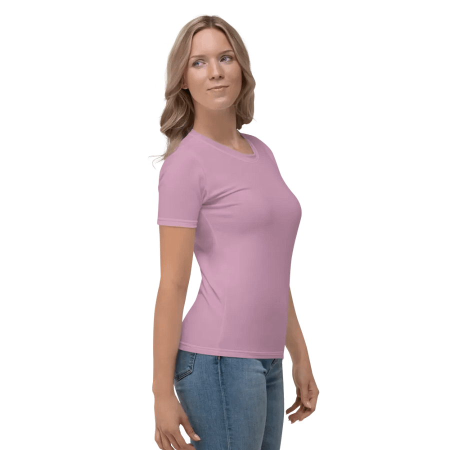 Plain Lilac Purple Soft Summer Women's Crewneck Polyester Heavyweight Premium T-Shirt by Treasure Pie product image (3)