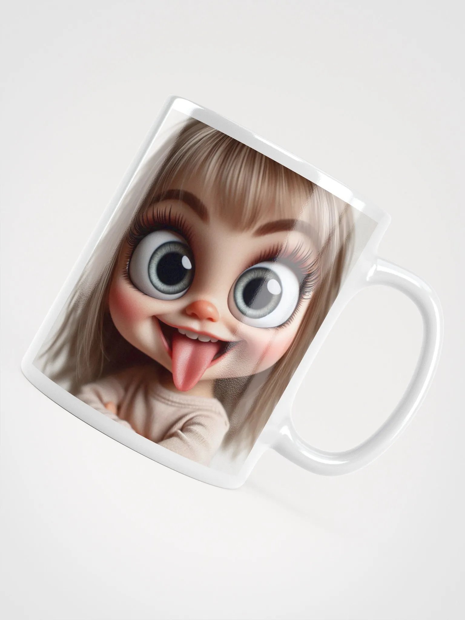 Rude Cheeky Smug Doll #Humorous Mug - White product image (4)