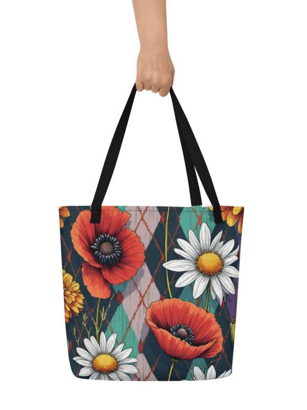 Blossoms Floral Tote With Pocket Bag #712 product image (2)