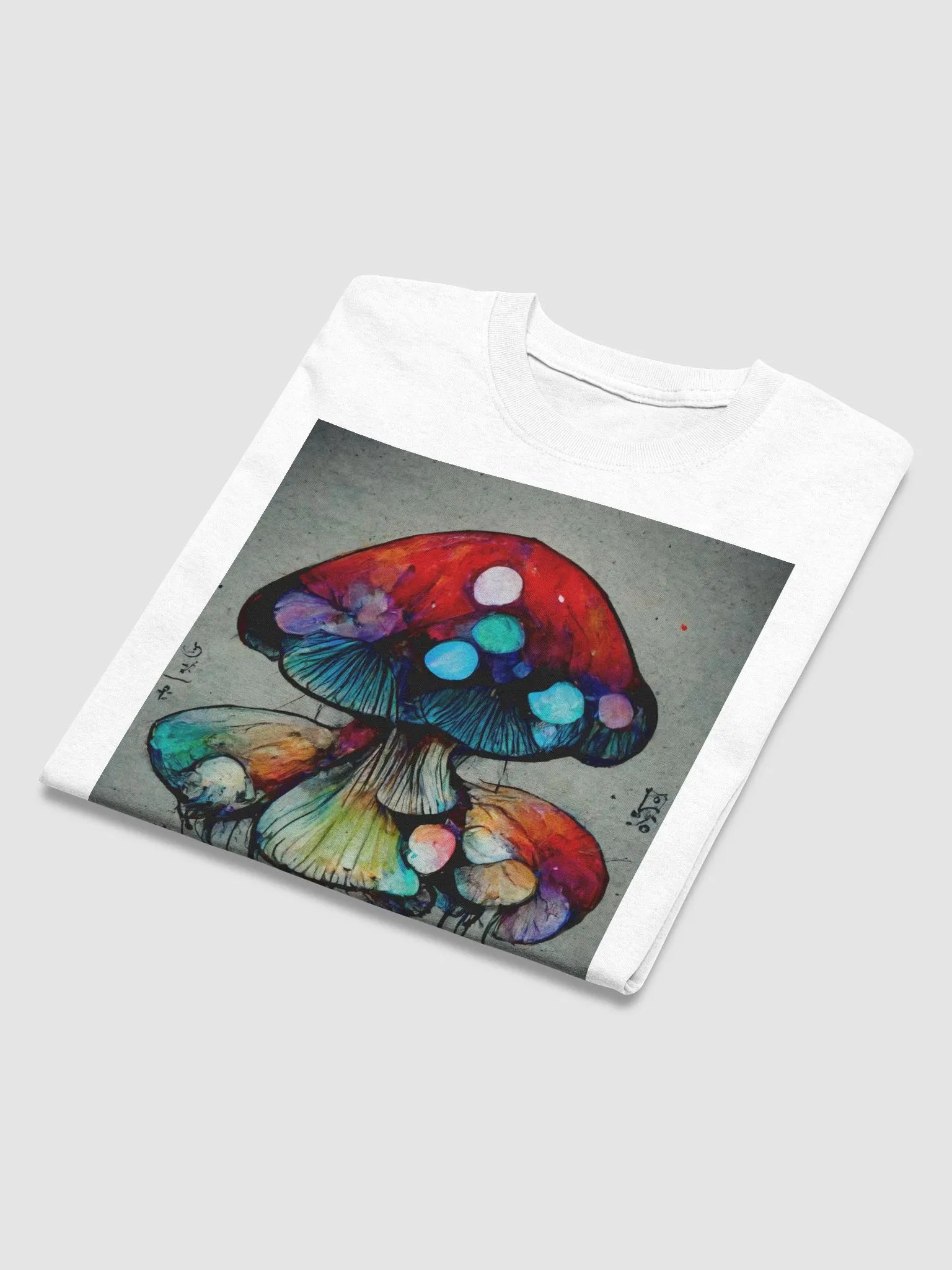 Stained glass mushrooms tee product image (4)