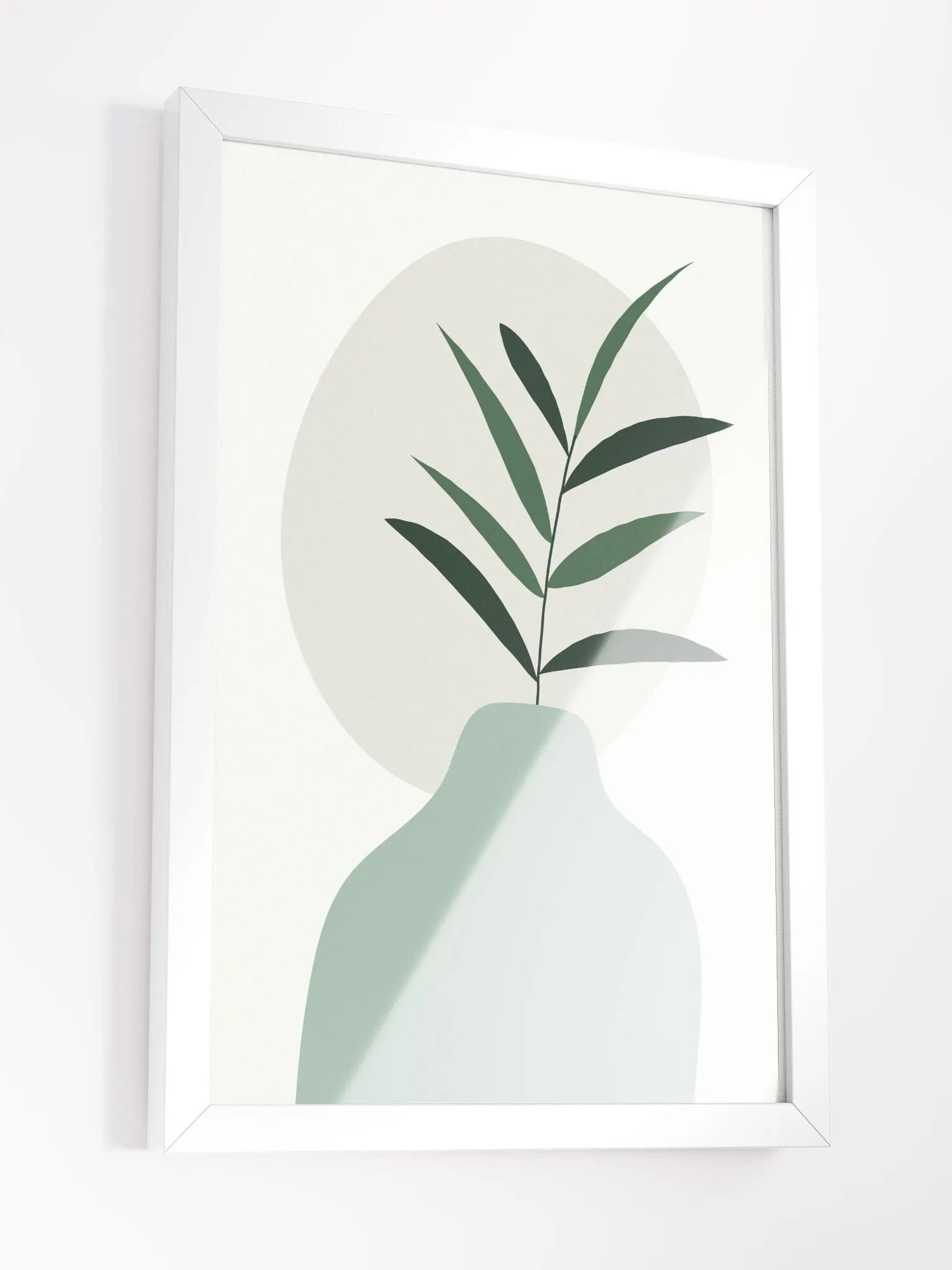 Minimalist Green Vase Matte Poster product image (18)